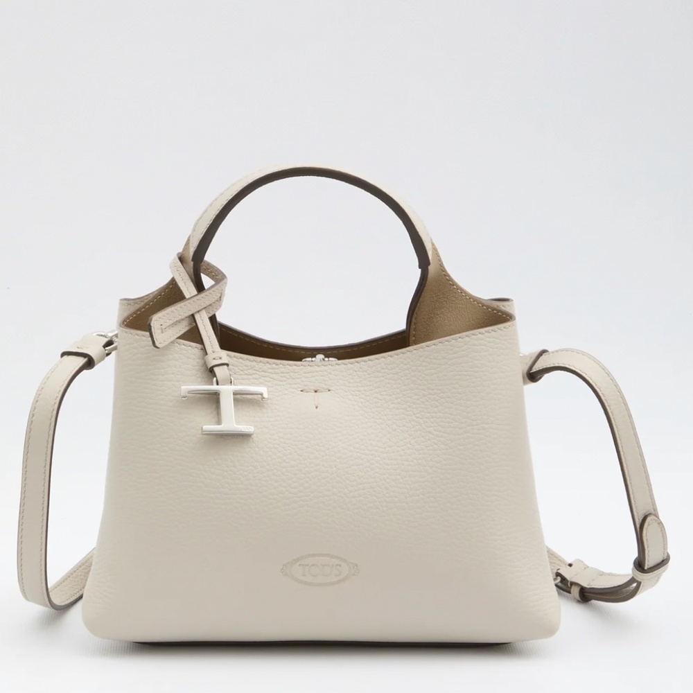 TOD’S‎ APA SACCA Bag in Leather Micro BRAND NEW CREAM COLOR